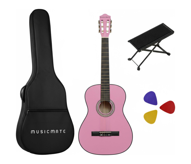 MusicMate Gitara klasyczna MM-G17 ClassicPink - 1588159 - zdjęcie